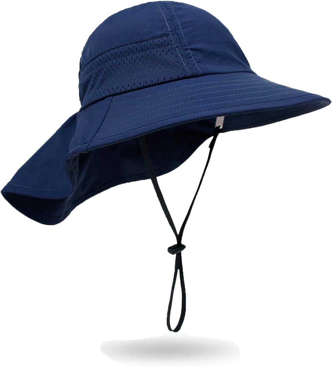 Kinder Vissershoed - Zomerhoed Kinderen - Bescherming tegen zon - Ademend mesh materiaal - Verstelbaar - Blauw