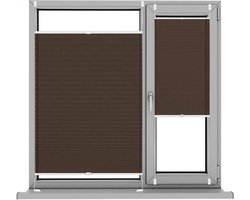 Plissé Raamgordijn - Zonwering Gordijn - Privacy Beschermen - Montage Zonder Boren - 60 x 210 cm - Taupe