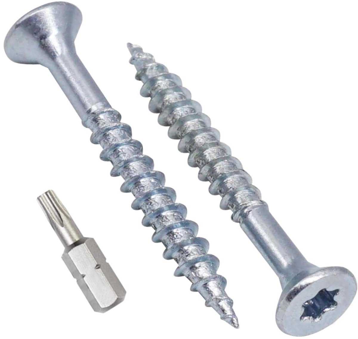 Houtschroeven - Spaanplaatschroeven Schroeven - Meubels Monteren - Gegalvaniseerd Staal - 3.5 x 35 mm - Zilverkleurig