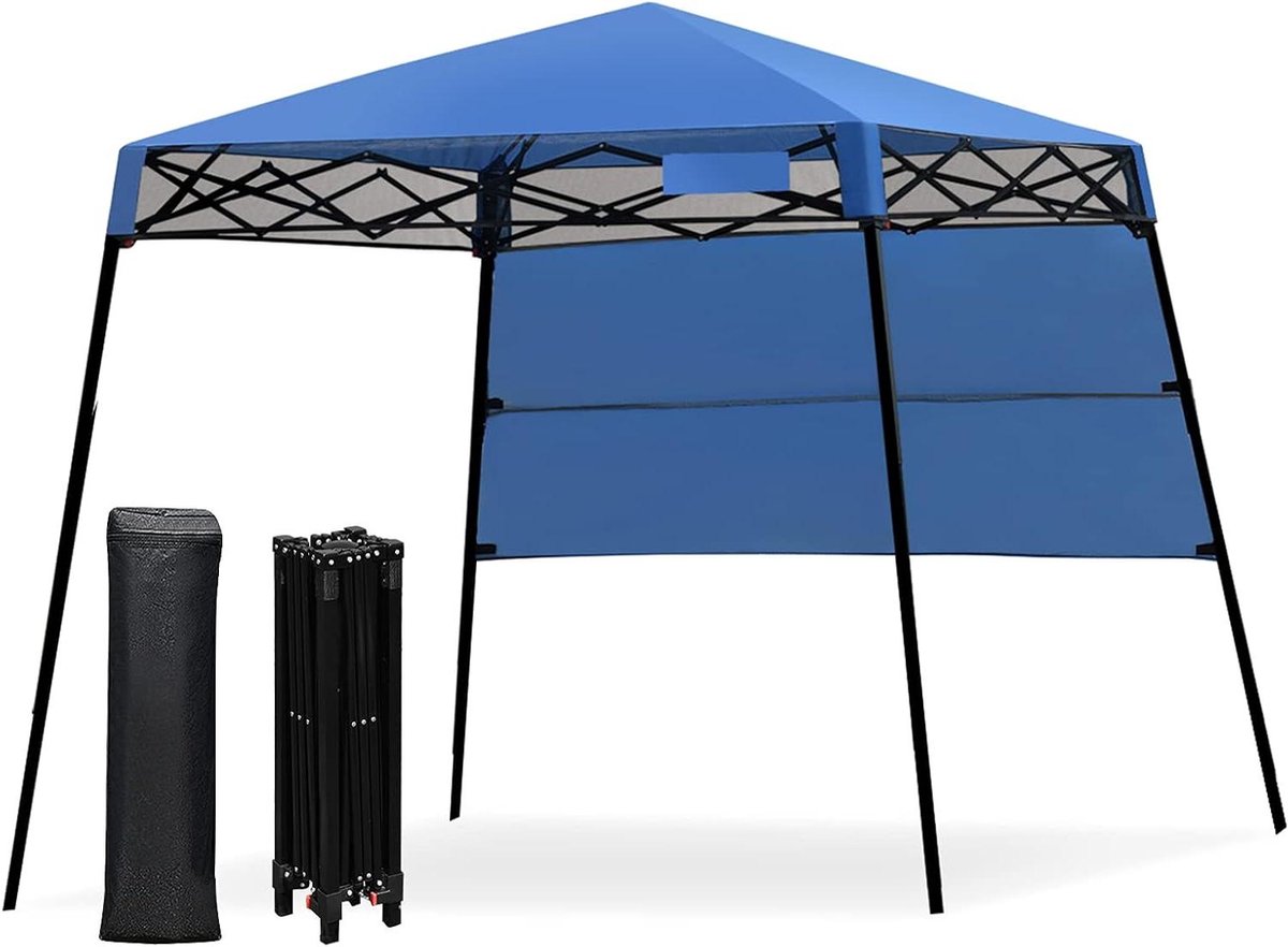 Vouwpaviljoen - Partytent Pop-up - Buitenfeestjes Organiseren - Waterdicht UV-werend - 18 x 18 m - Blauw