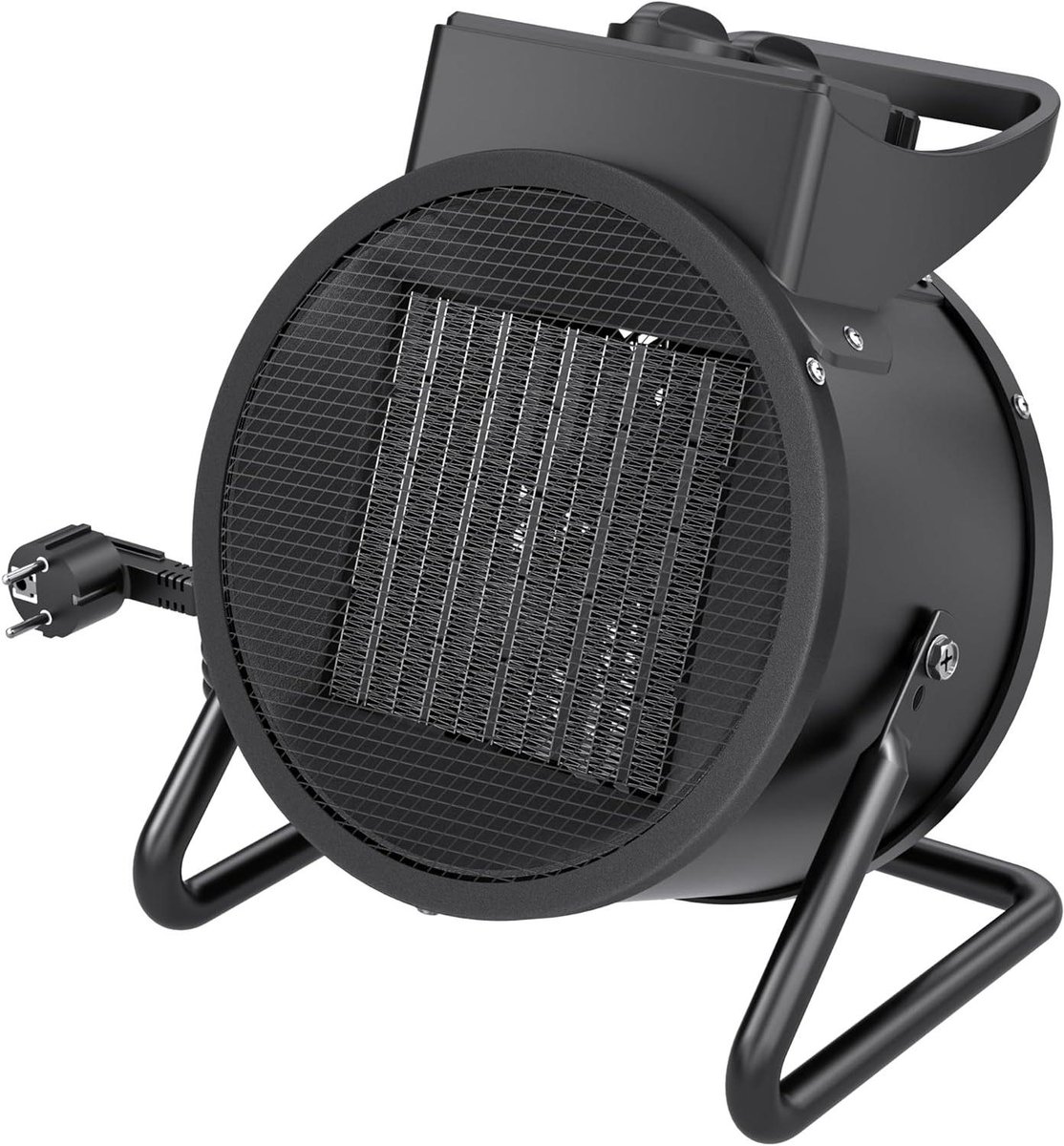 Elektrische Verwarming - Warmtestraler Ventilator - Werkplaats Verwarmen - Keramisch PTC Element - 3000 Watt - Zwart