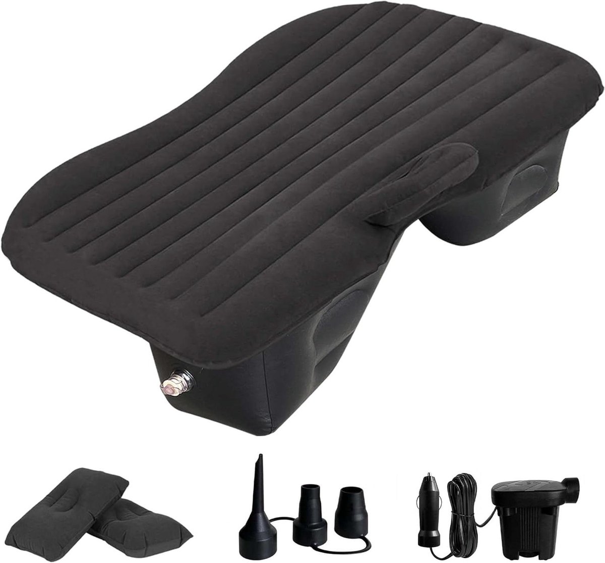 SUV Luchtmatras - Kampeerbed Achterbank - Reizen en Kamperen - Verstelbare Stevigheid - 2.1 kg - Zwart