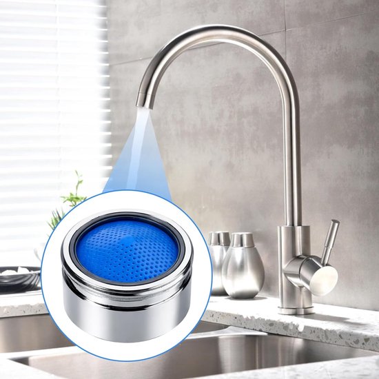 Set van 4 beluchter voor kraan M22, ABS-filter tegen sedimenten, waterbesparing, beluchter M22, verloopstuk voor beluchter keukenkraan, regelaar, beluchter voor keuken en kamer — afbeelding 4