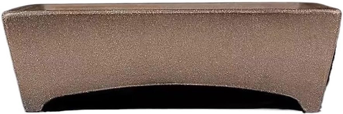 Pot Voor Kamerplanten Planter 5,9 inch paarse klei Bonsai-planter handgemaakte brug ondiepe rechthoekige planter groene plantenbak Decoratieve Plantenpotten