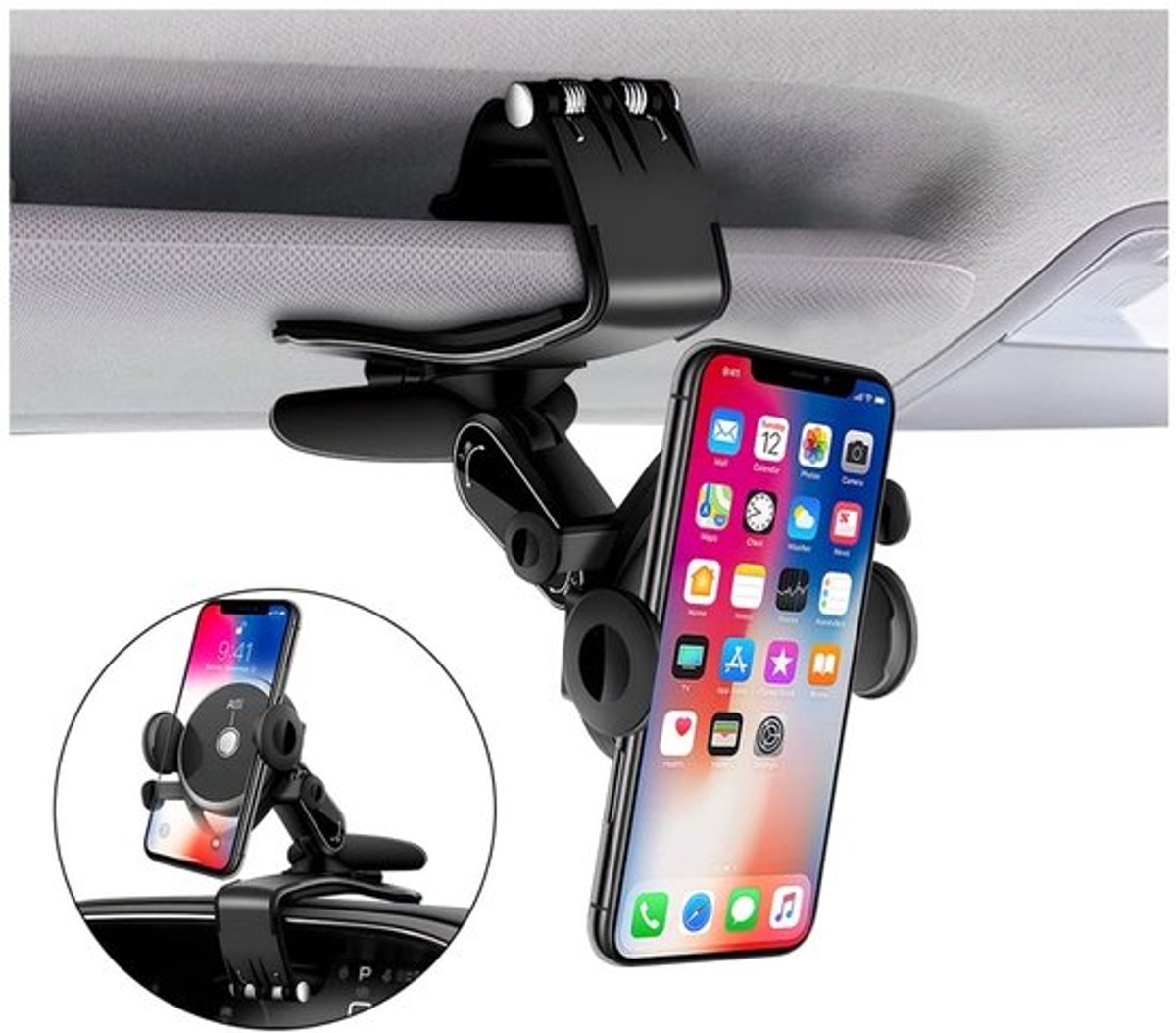 Dailygoods - Telefoonhouder - Auto telefoonhouder - 360° rotatie