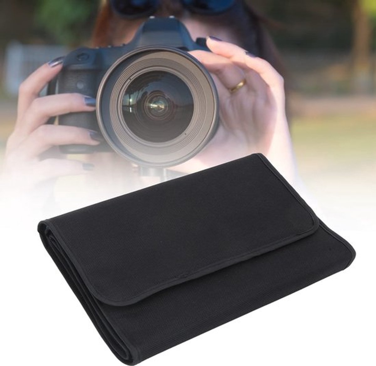 Store_8 - Opvouwbare Cameralens Filter Wallet Case - Filterzak voor