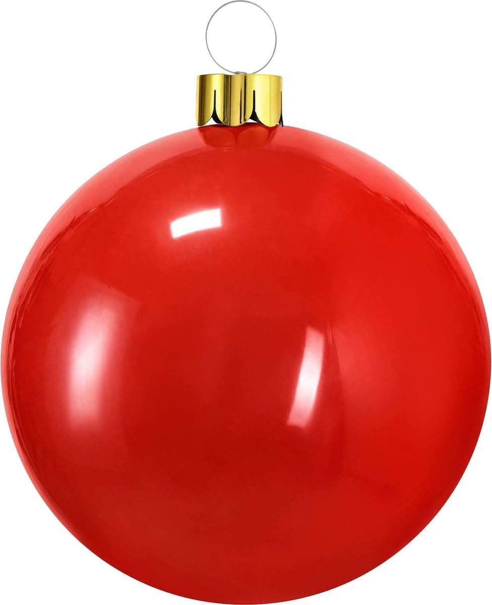 Kerstbal Opblaasbaar Dia 45Cm Rood