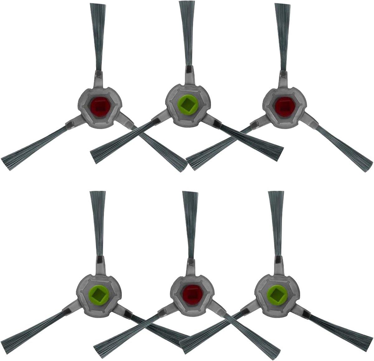 Geschikt voor accesoires van de Ecovacs U2 robotstofzuiger, geschikt voor DGN22/U2 Pro, zijborstel - 3 paar-Stijl 1