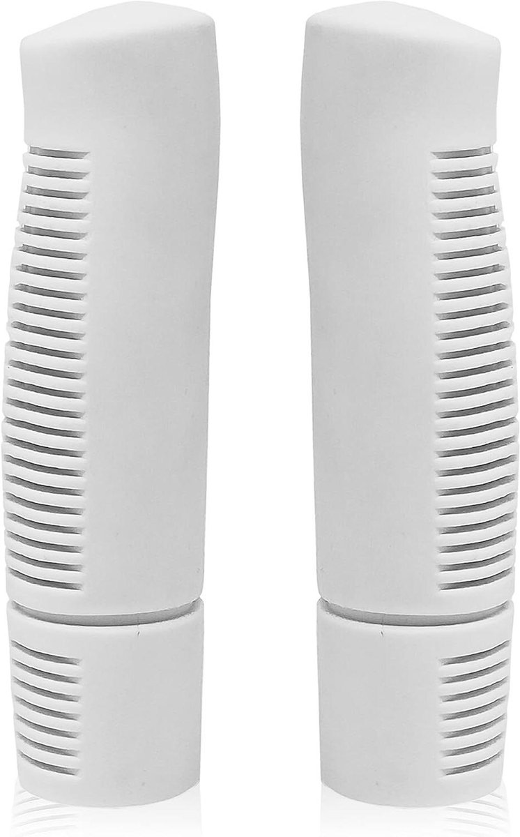 Fiets handvatten - Fietshandgrepen - Comfortabel fietsen - Antislip rubber - 120 mm lengte - Wit