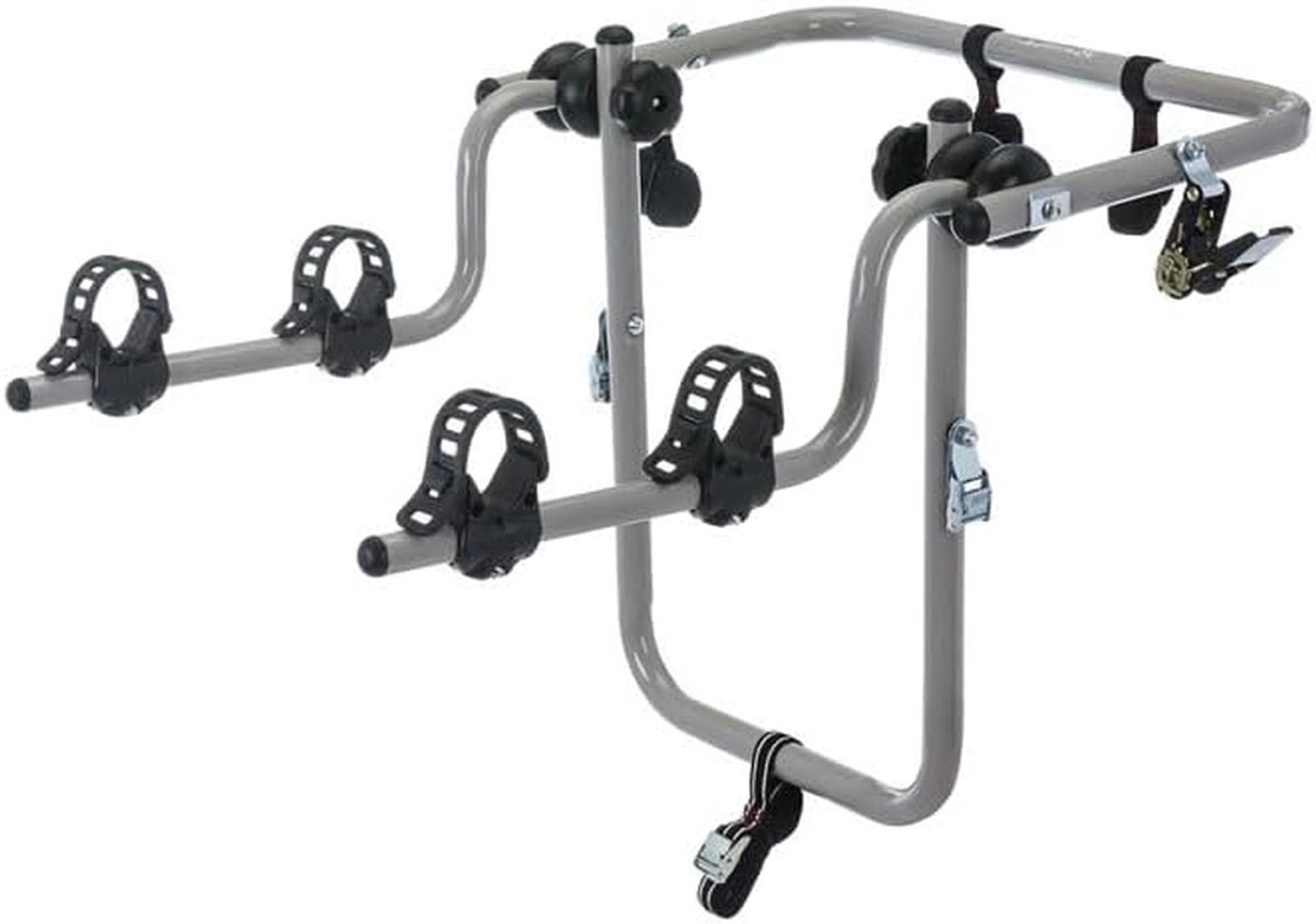 Fietsdrager Reservewiel - 4x4 Fietsenrek - Fietsen Vervoeren - Bevestiging op Reservewiel - Voor 2 Fietsen - Zwart Grijs