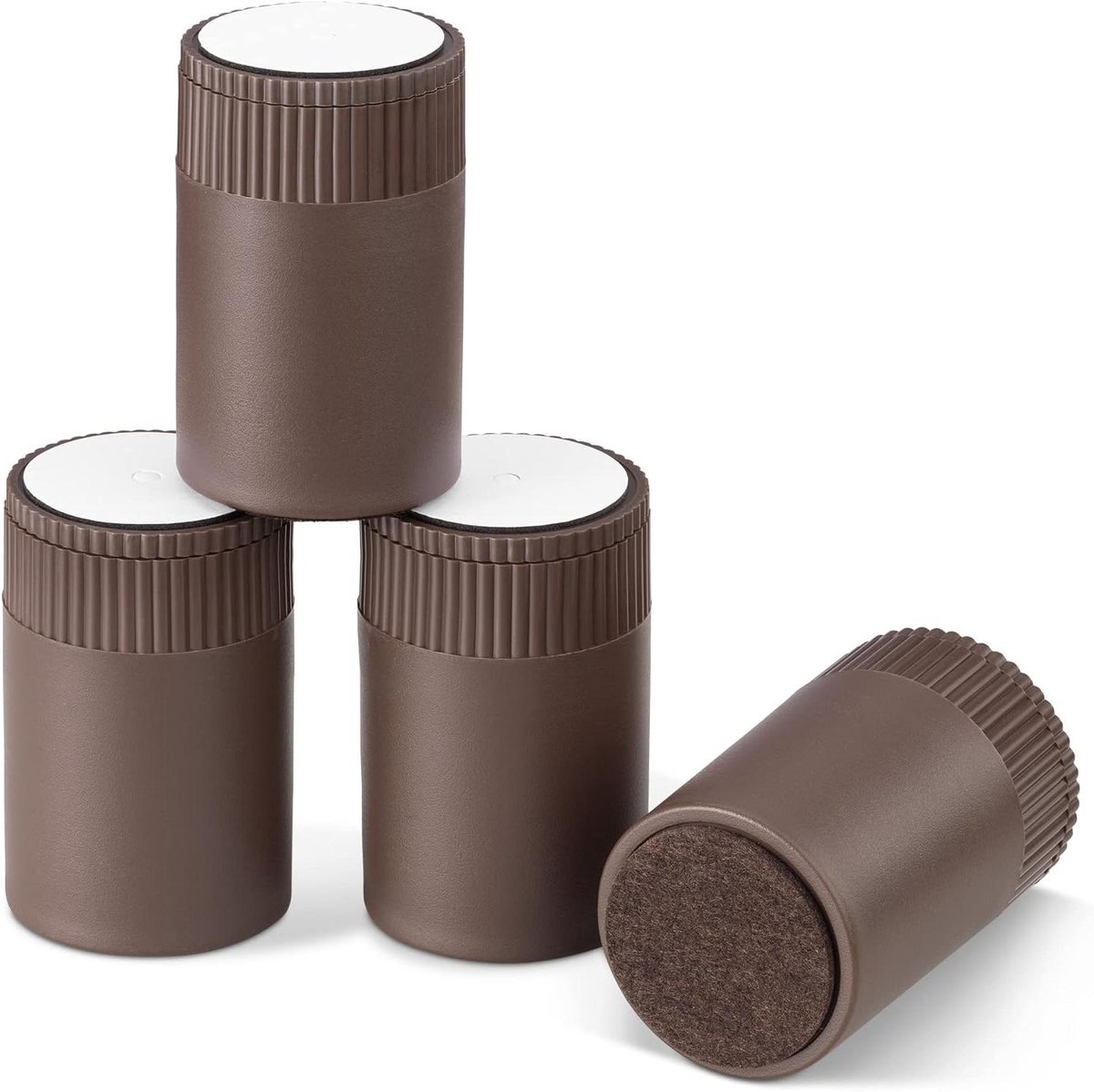 Meubelverhogers Set - Stoelpoten Verhogers - Meer Opbergruimte - Zelfklevend of Vastschroefbaar - Verstelbaar 9.5-10.5cm - Zwart