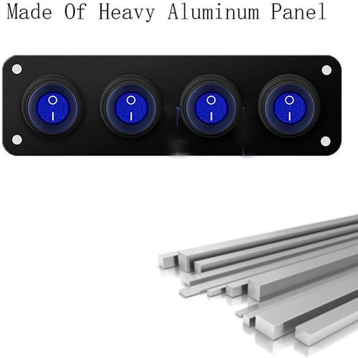 Dailygoody - Ip66 waterdicht tuimelschakelaar - 4-speed rocker switch