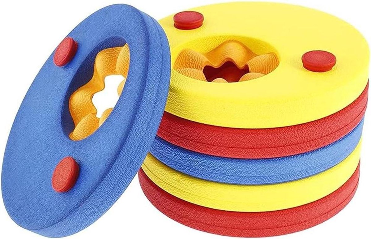 Arm Float Discs - Zwemhulpmiddel Kinderen - Zwemles Ondersteuning - Geen Lucht Nodig - 6 Stuks - Gekleurd
