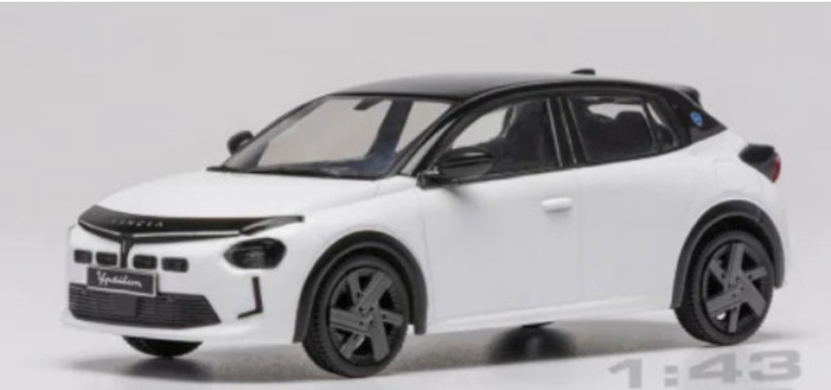 Lancia Ypsilon 2025 Wit Zwart Modelauto 1/43 Ixo Models