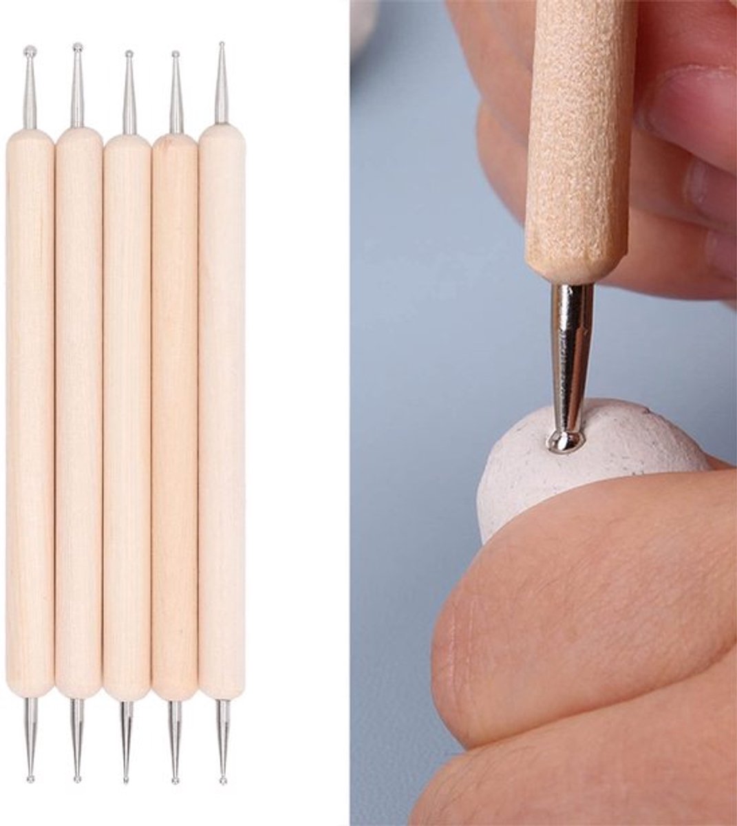 Aladdien embossing stylus set voor aardewerk en sculptuur