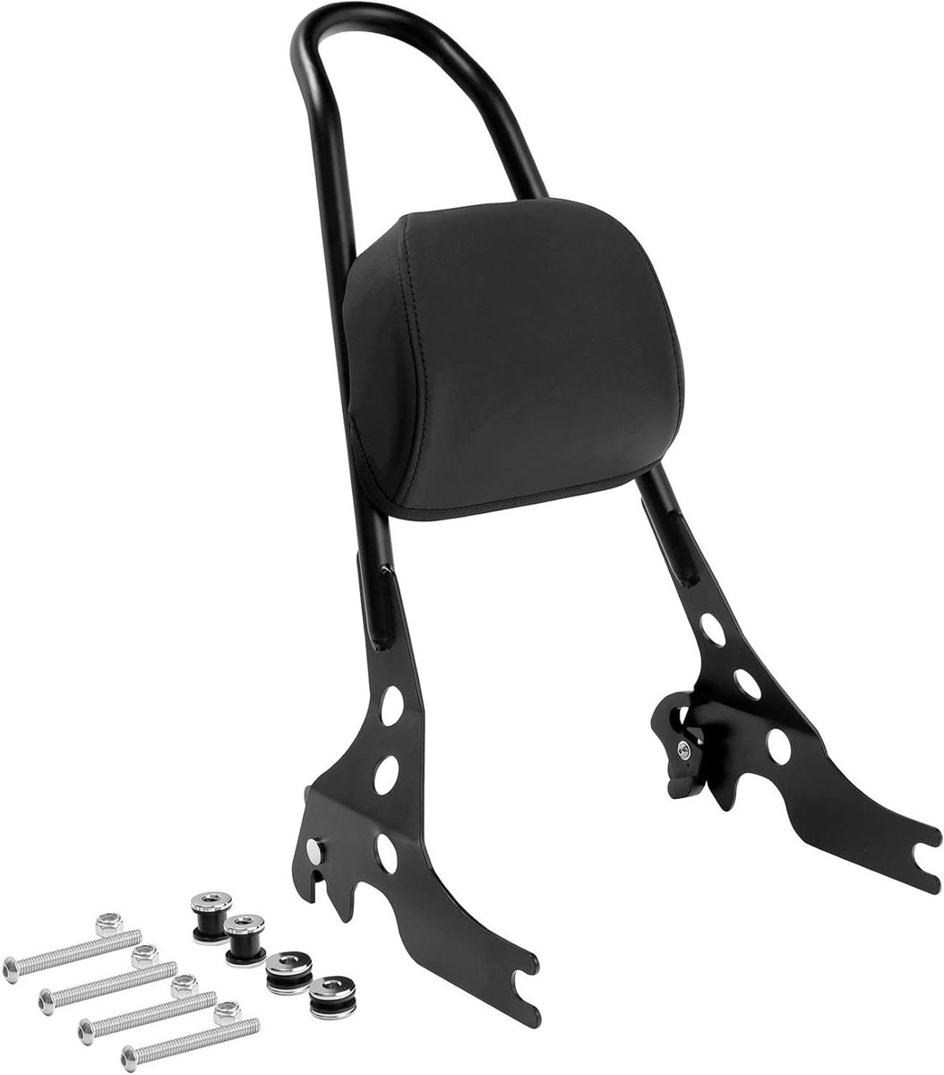 Motorfiets Rugleuning - Sissy Bar - Comfortabel Reizen - Afneembare Montage - 20 inch Hoogte - Zwart