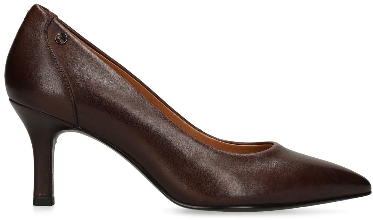 No Stress - Dames - Bruine leren pumps - Maat 42