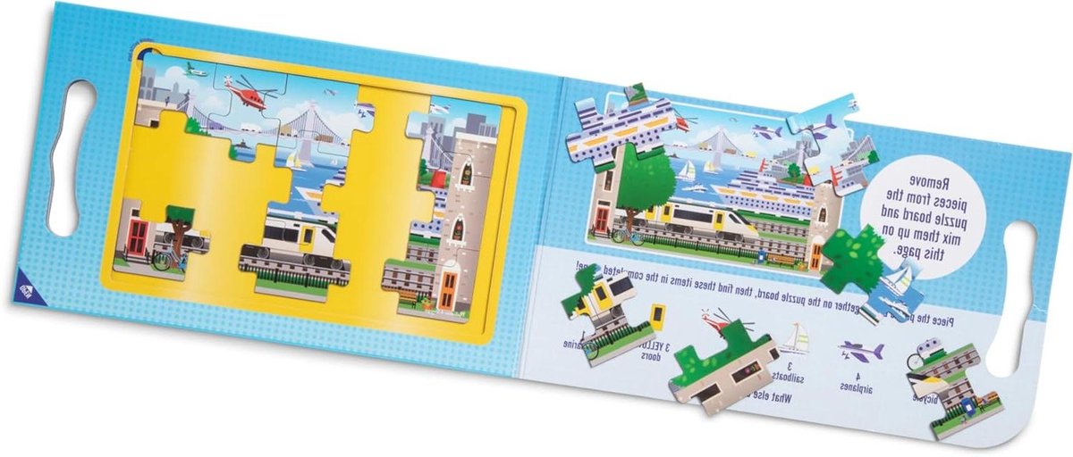 Magnetische Puzzel Set - Reis Puzzel Kinderspel - Onderweg Spelen - Vormgecodeerde Stukjes - 32 Stukjes - Groen