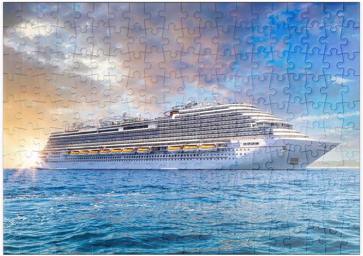 Puzzel 200 Stukjes: Cruiseschip in het Caribisch Gebied - Puzzel voor Volwassenen en Kinderen