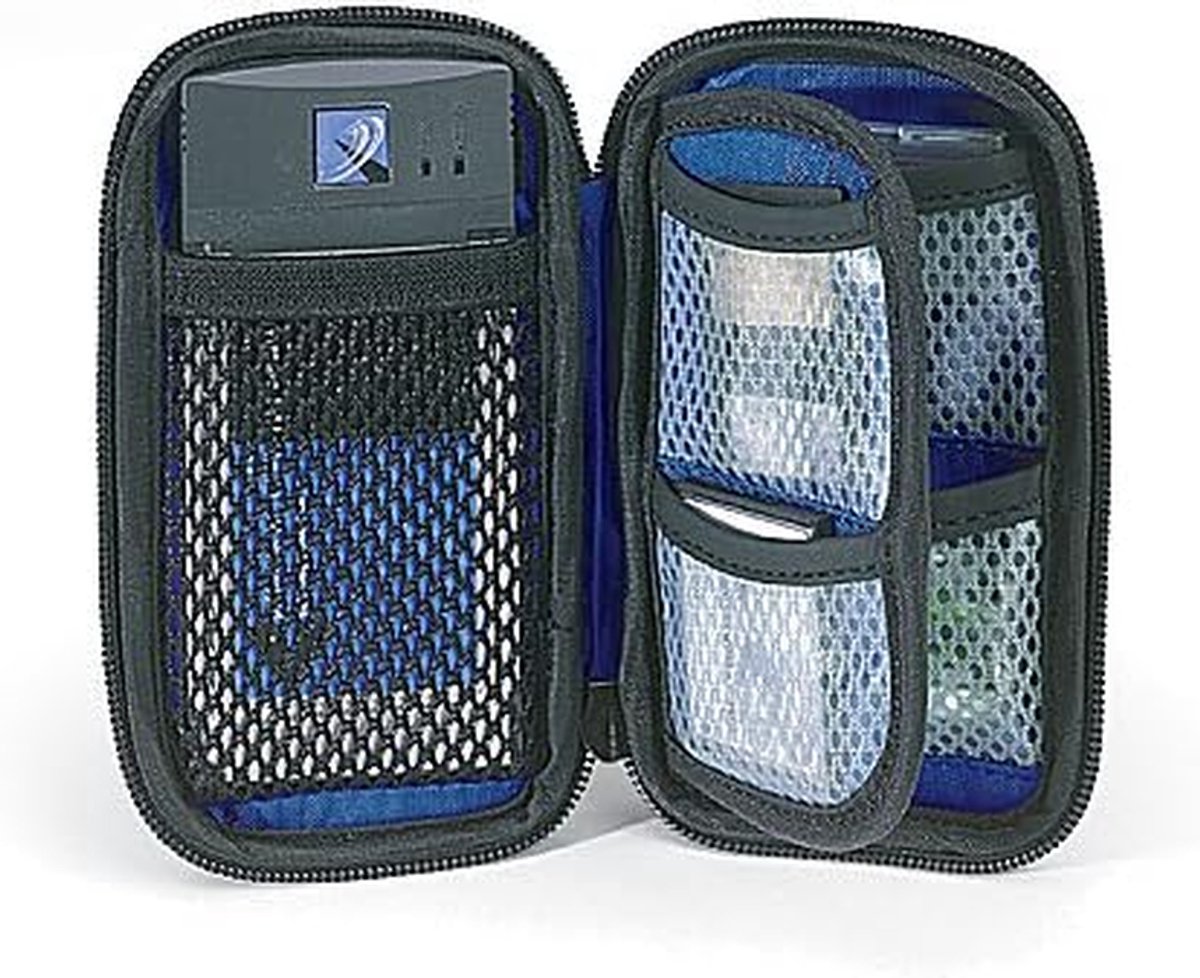 Geheugenkaart Portemonnee - Kaart Case - Opslag Kaarten - Zes Mesh Zakken - 6.5x1x12.5 cm - Zwart