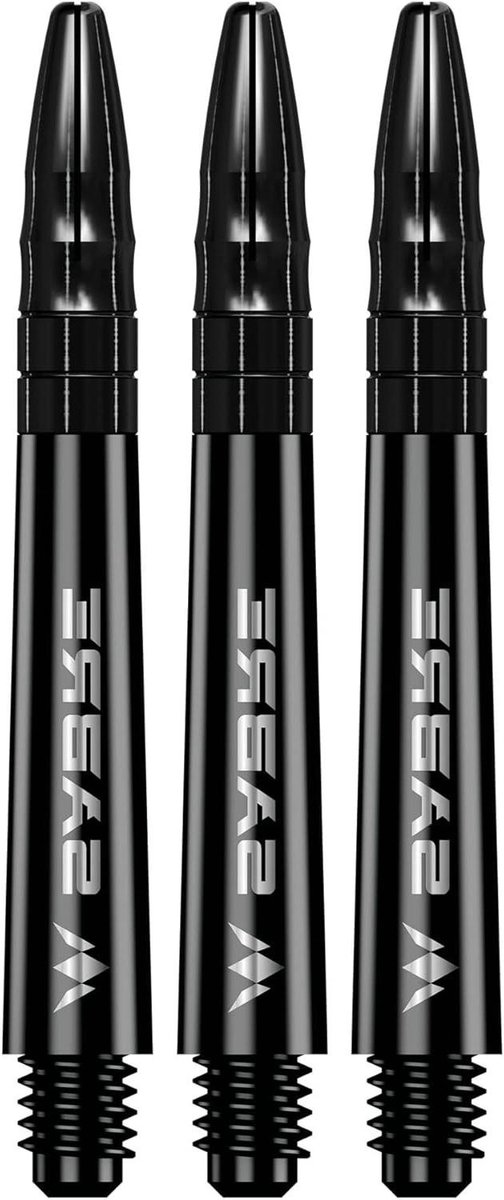 Mission Sabre assen - Dart shafts - Darts spelen - Polycarbonaat met aluminium kern - 40 mm - Zwart
