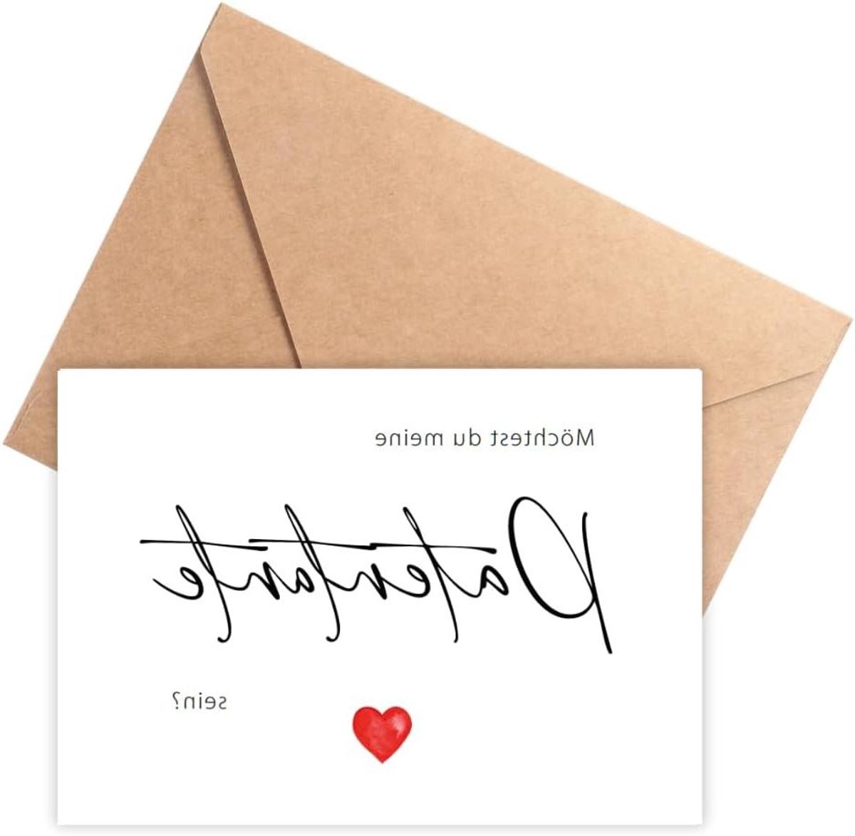 Briefkaart met envelop - Wenskaart Ansichtkaart - Doopmeter vragen - Extra dik papier - A6 - Kraft