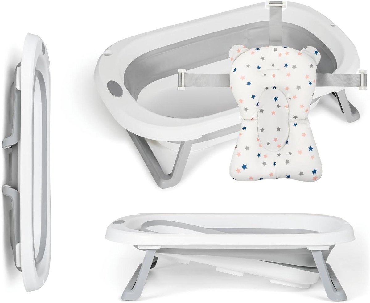 Opvouwbaar Babybad - Draagbaar Babybadje - Baby Wassen - Met Verloopkussen - 50 x 28 x 78 cm - Niet gespecificeerd