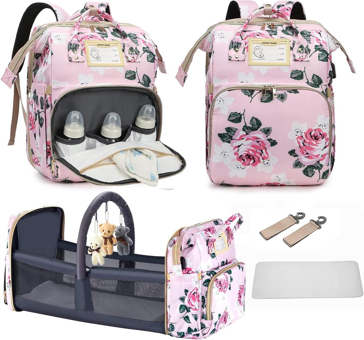 Luiertas Rugzak - Babytas Commando - Babyverzorging Onderweg - Opvouwbaar Commode Station - 127 x 3048 x 4318 cm - Uniseks