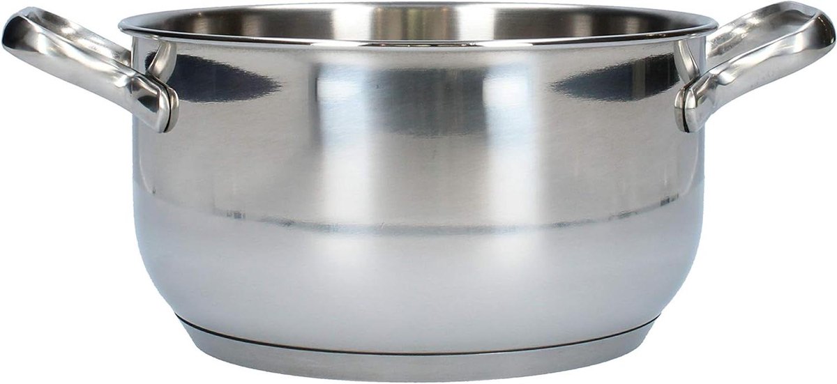 Soeppan RVS Kookpan Sauspan Koken Ingrediënten 3-laags Ingekapselde Bodem 18 cm Zilver