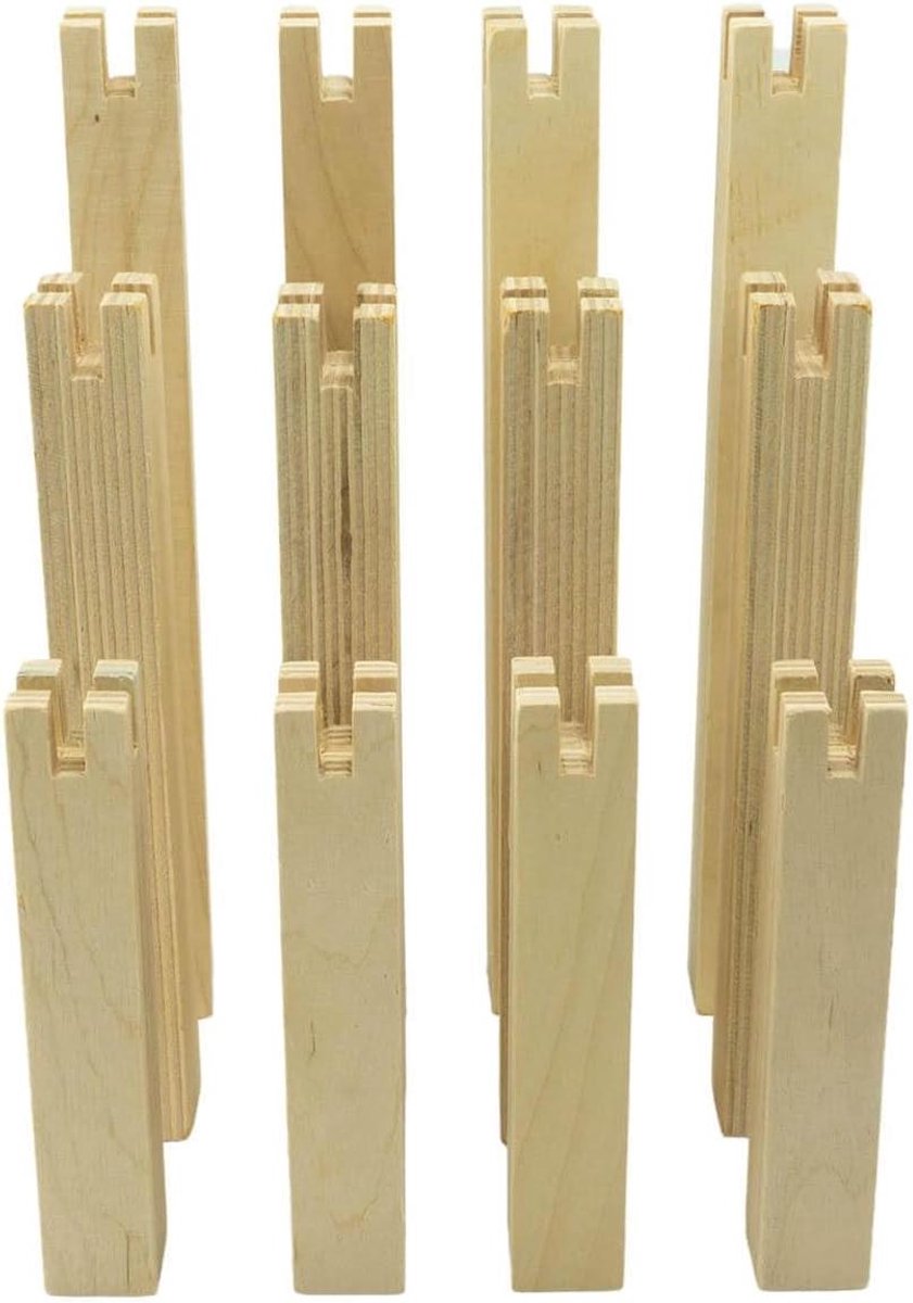 Knaagdier Standaarden - Huis Verhogers - Strooibodem Stabiliseren - Voorkomt Uitgraven - 4 Stuks 25cm - Bruin