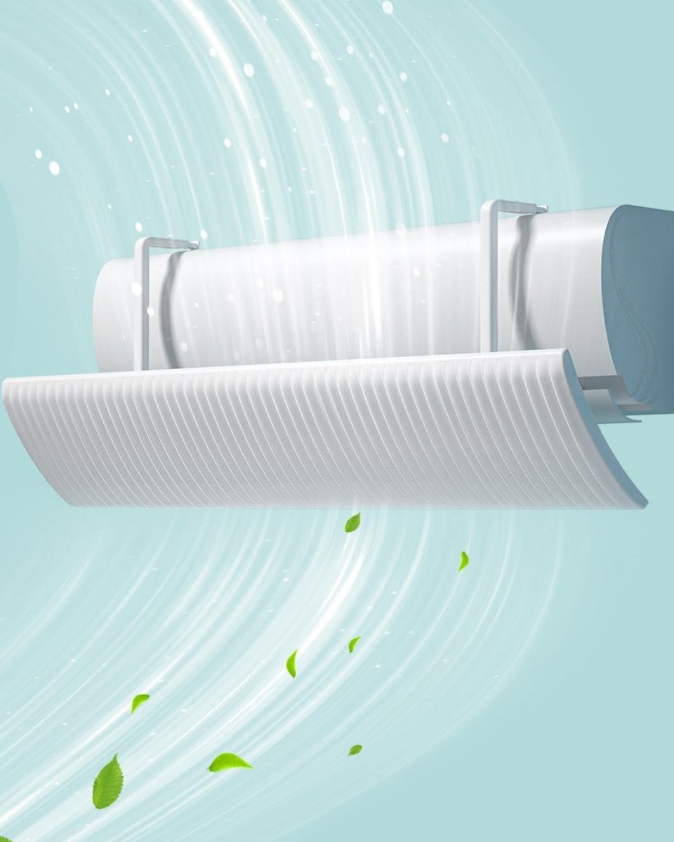 Airco Windgeleider - Verstelbare Deflector - Comfort Vergroten - 180 Graden Kantelbaar - Universele Pasvorm - Wit