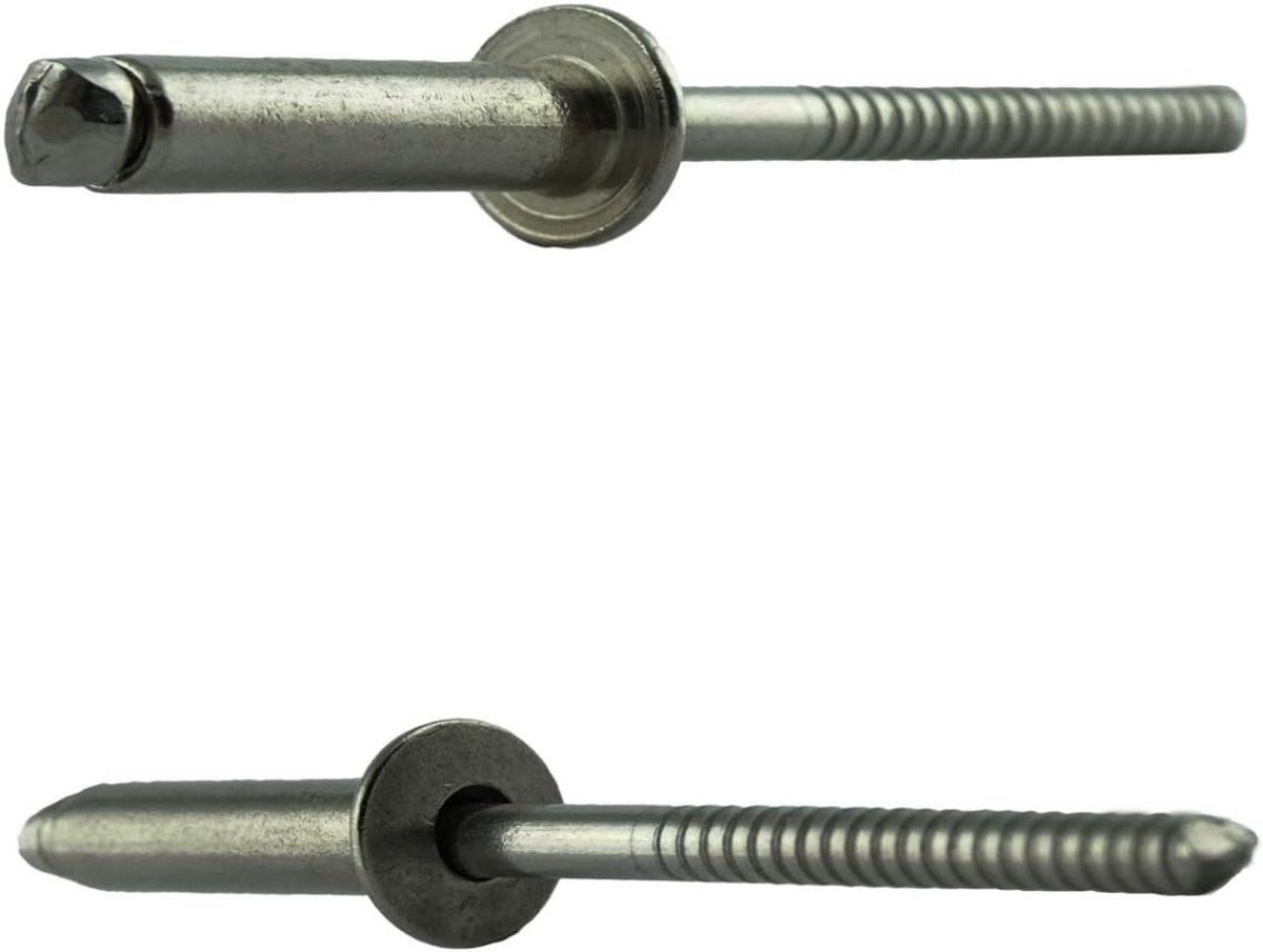Blindklinknagels Platte Kop - Popnagels Roestvrij - Metaal Verbinden - Corrosiebestendig Staal - 24 x 4 mm - Roestvrij Staal