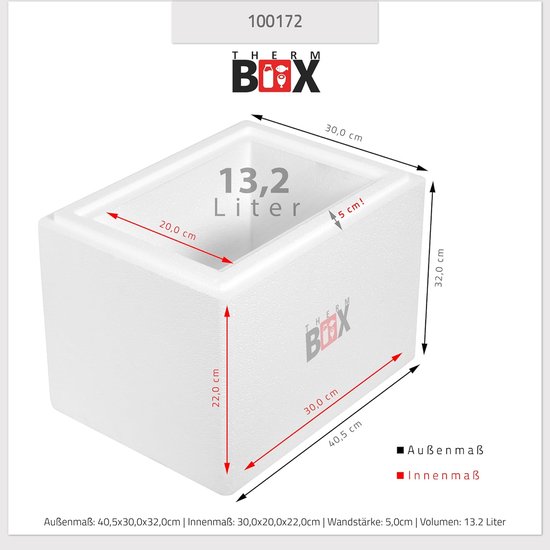 Piepschuim Thermobox - Isolatiebox Koelbox - Voedsel Transport - Hoge Isolatie - 194 Liter - Wit — afbeelding 4