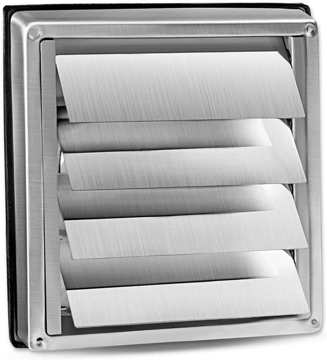Ventilatierooster RVS - Kanaalafdekking - Buitenlucht Regelen - Automatische Sluiting - 125 mm - Zilver