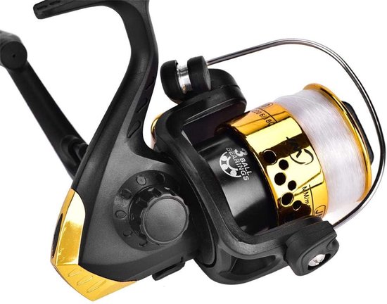 Dailygoody - Professionele Vismolen - Spinvisserij - Licht Werp- en Spinsysteem - Geel - Zoetwatervissen - Inclusief Accessoires - Compact Design van Merkloos — afbeelding 3