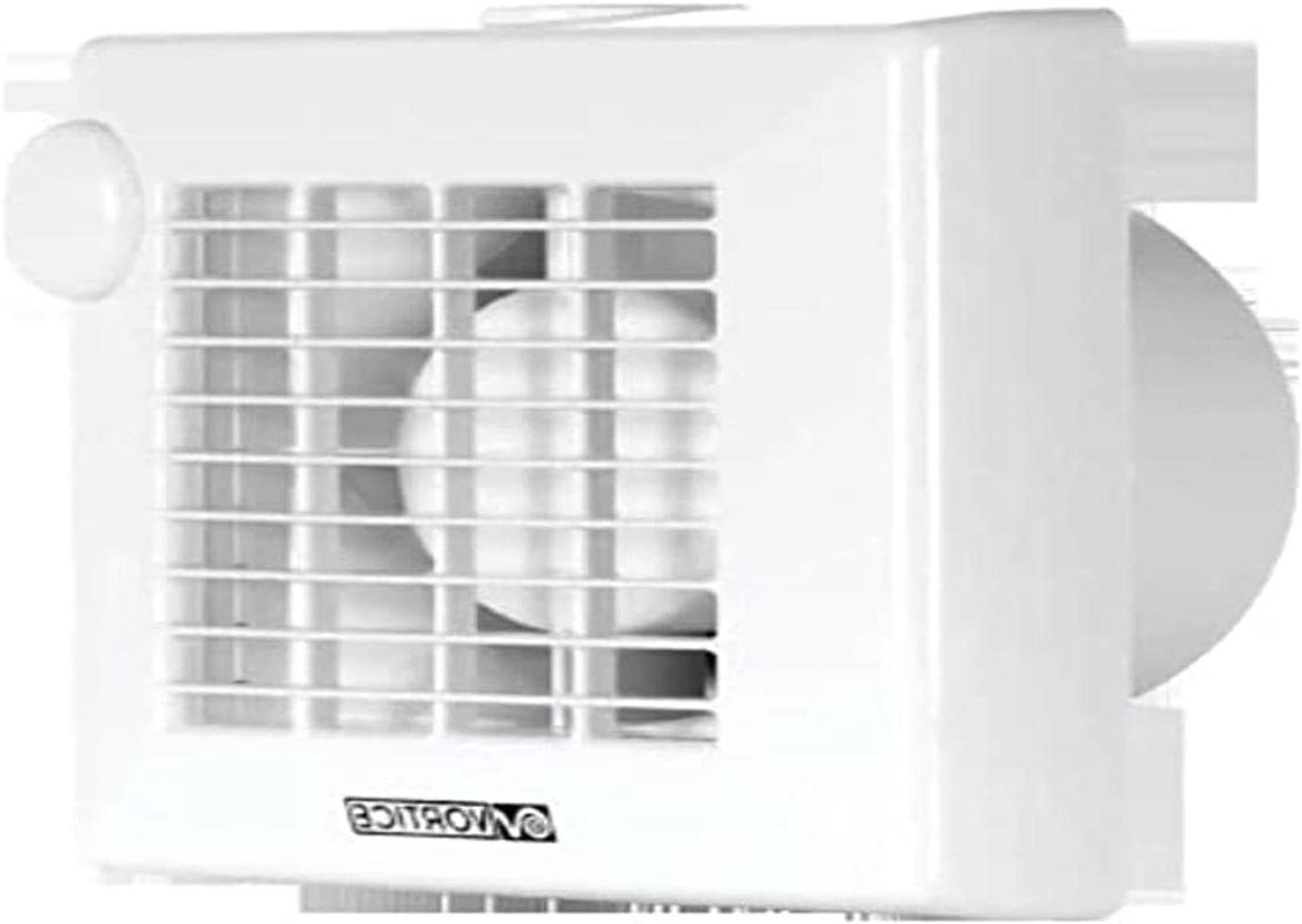 Wand Ventilator - Afzuigventilator Badkamer - Ventilatie Verbeteren - UV Bestendig Hars - 100mm Diameter - Wit