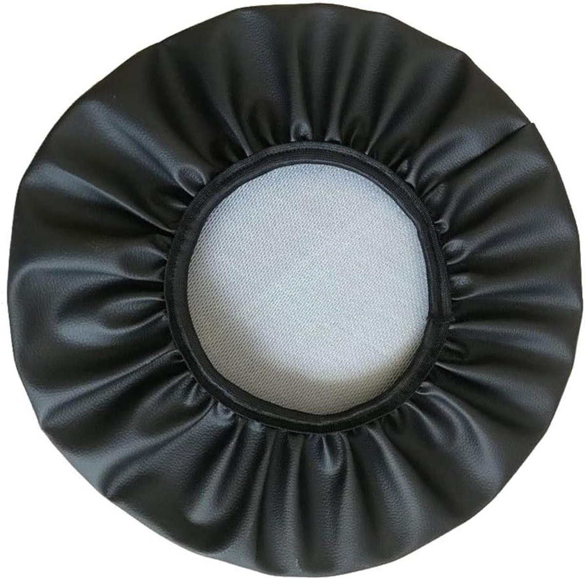 Ronde Krukhoezen - Stoelhoezen - Meubels Beschermen - Waterdicht Leer - 33 cm - Zwart