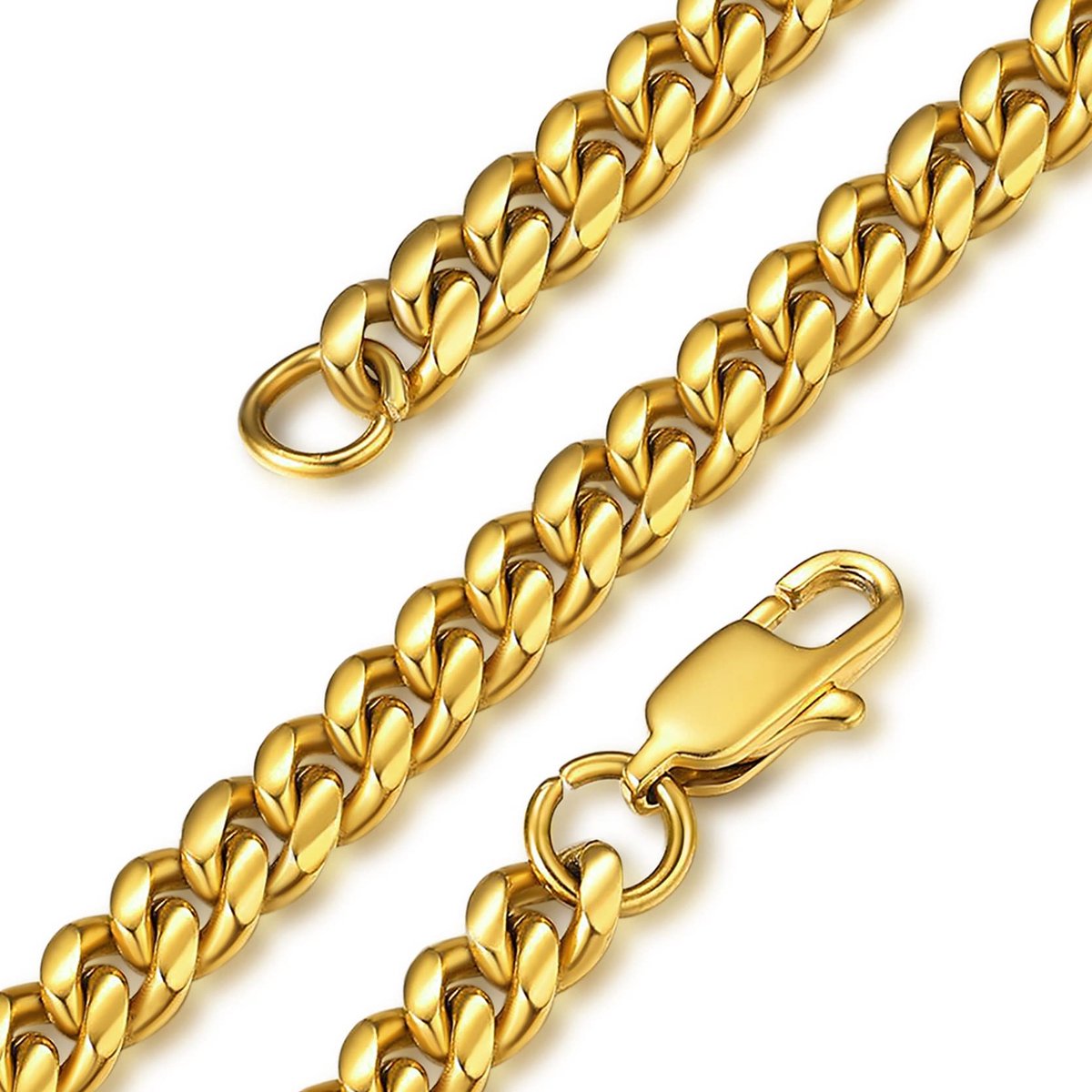 Jewelry Roestvrij Staal 6-14mm Miami Ketting, Dikke Cubaanse Link Voor Mannen En Vrouwen, Hiphop Sieraden Met Geschenkdoos 46, 51, 55, 61, 66, 71, 76 Cm