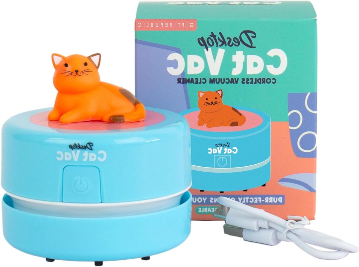 Oplaadbare Mini Stofzuiger voor Bureau met Kattenontwerp