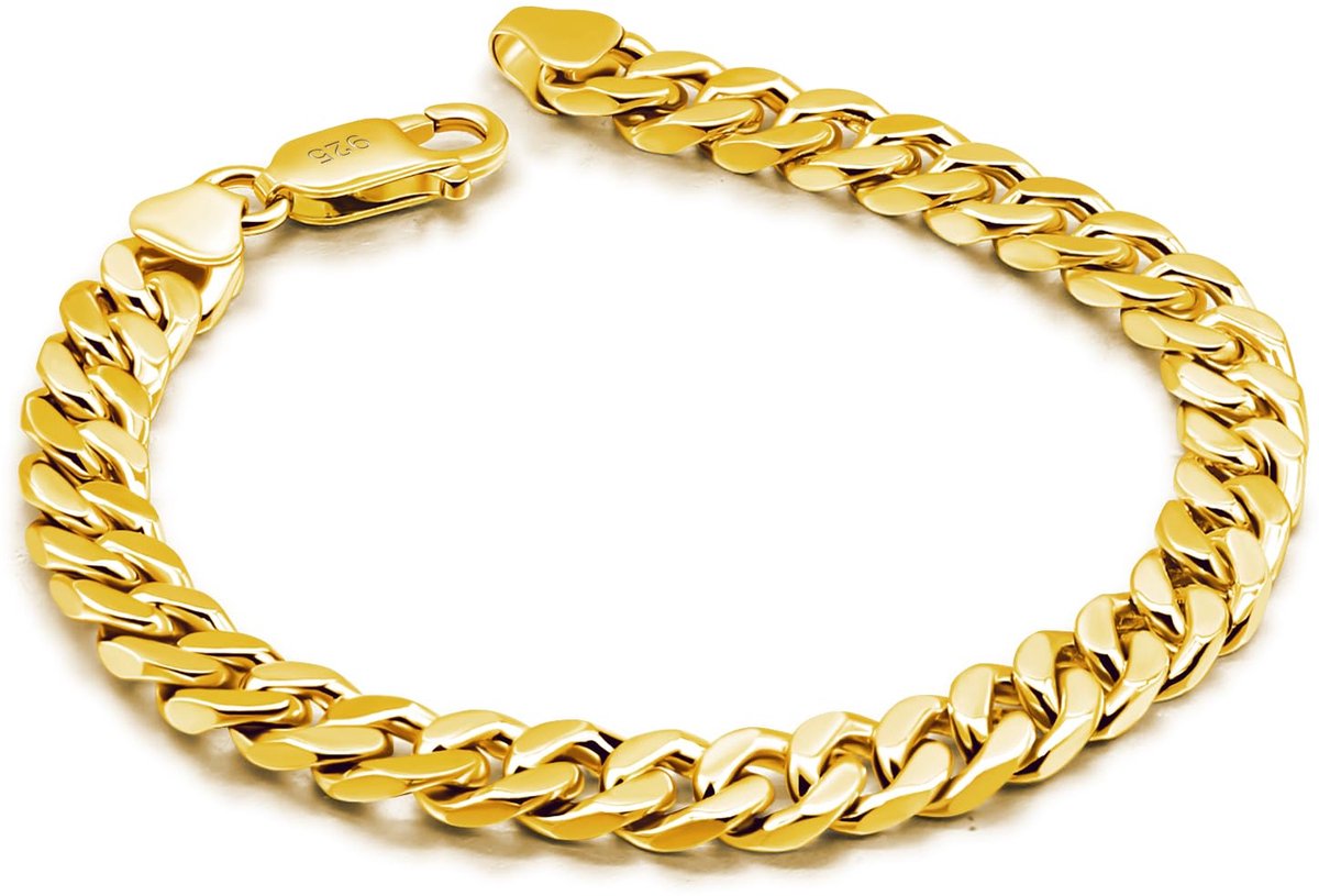 Massieve Cubaanse armband 6 mm van 925 zilver voor heren, Miami Cubaanse ketting hiphop 6,7 inch 7,5 inch 8 inch 8,5 inch 9 inch sieraden verjaardagscadeau voor volwassenen vader