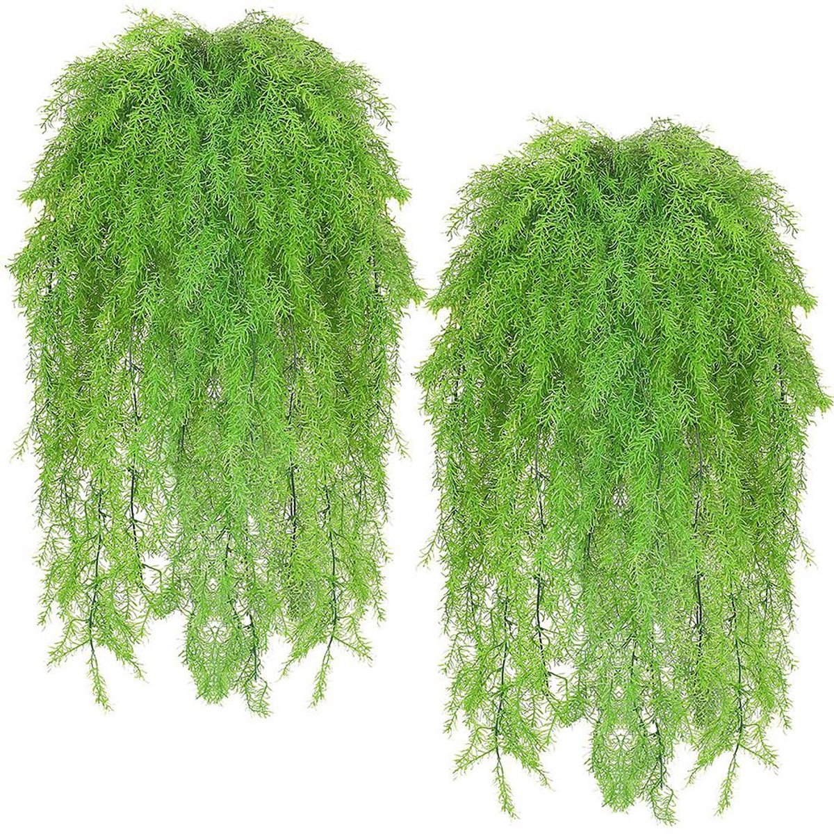 4 Stks Kunstmatige Groen Varens Opknoping Planten Wijnstokken Nep Opknoping Klimop Wijnstok Pine Naald Opknoping Plastic Plant voor Indoor Outdoor Decor
