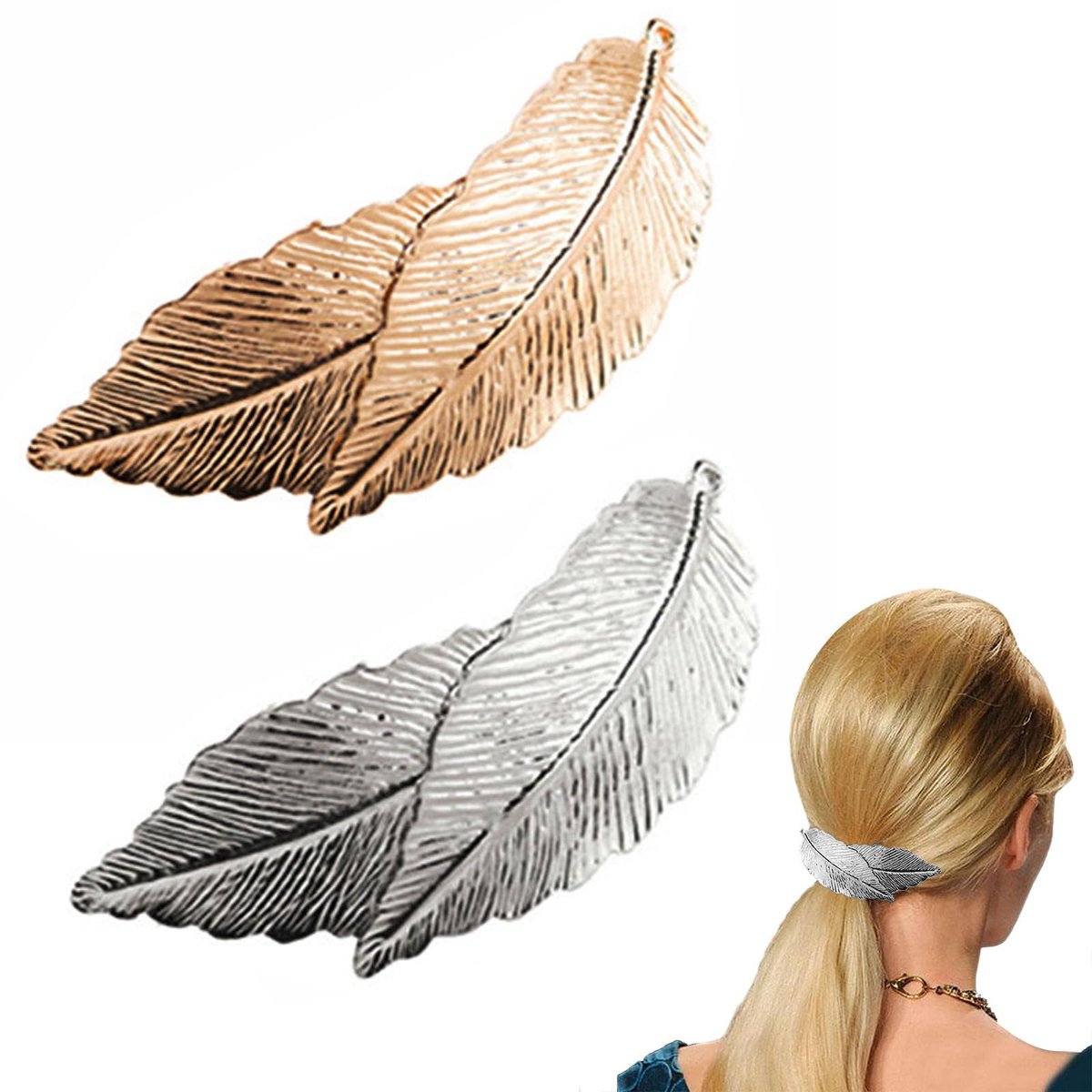 Leaf Hair Barrettes 2 stuks