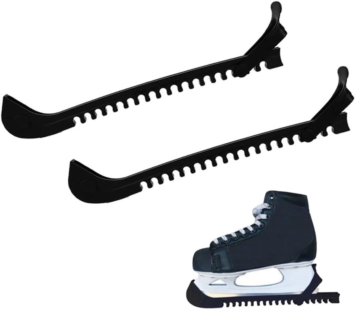 Schaatsbeschermers - Schoenhoezen - Schaatsen Beschermen - Verstelbare Lengte - Universeel - Zwart