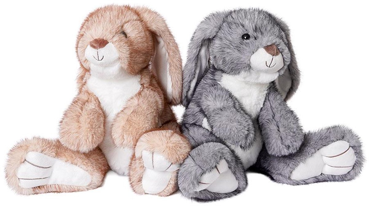 Pluche Knuffeldier - Konijn grote poten 2 ass. 23 cm