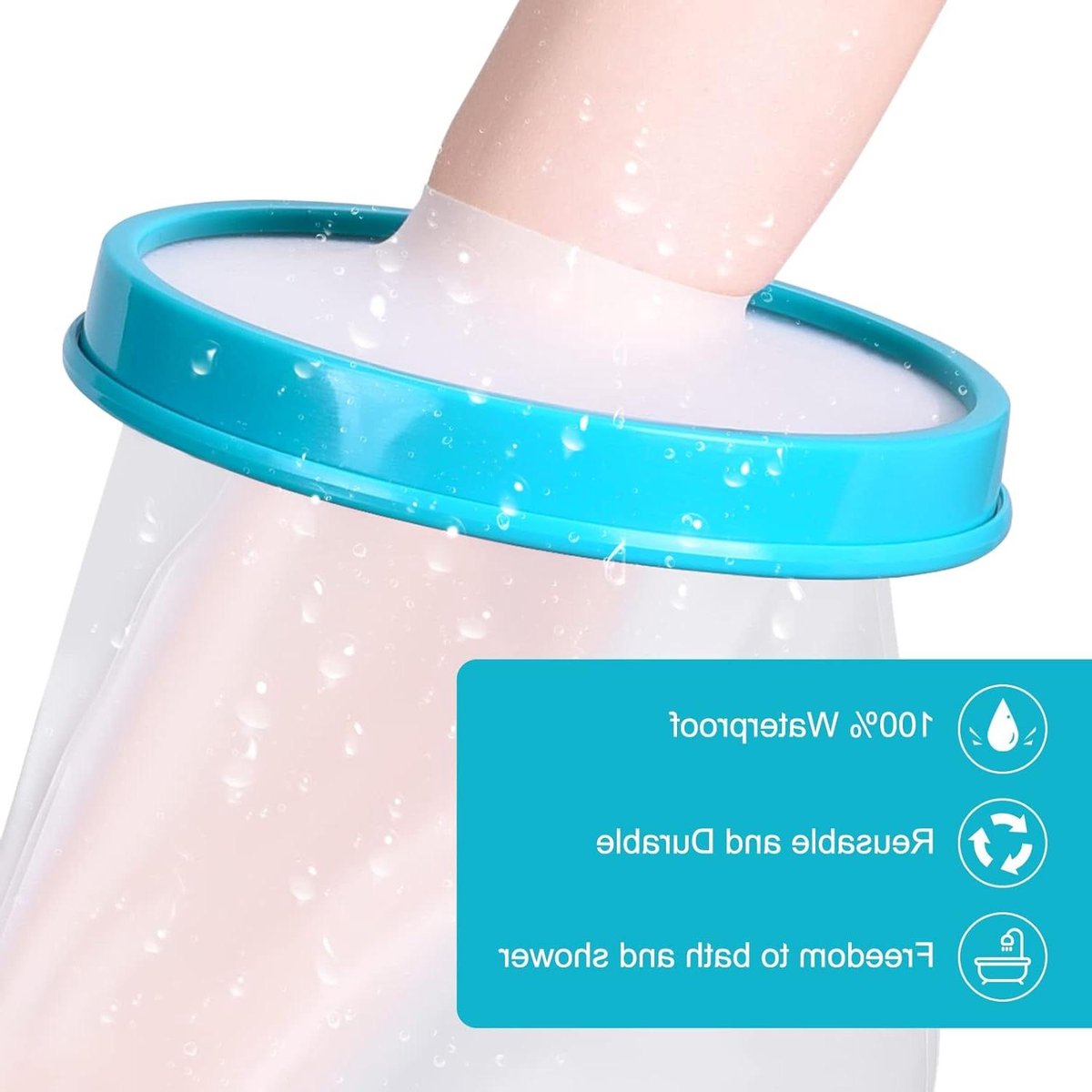 Waterdichte Armhoes - Gips Beschermer - Douchen Zonder Zorgen - Volledig Afgesloten - 21 Inch - Transparant