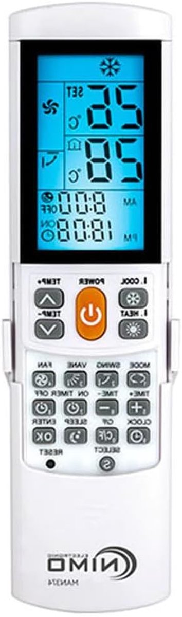 Airco Afstandsbediening - Universele Controller - Klimaatregeling Thuis - 4000 Codes - 30x15x50 cm - Neutraal