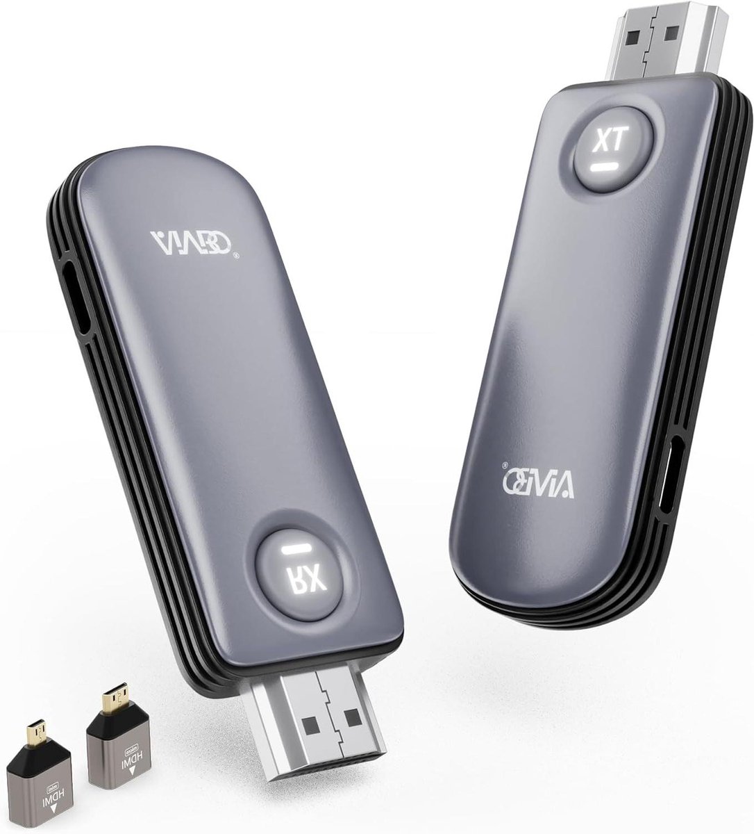 Draadloze HDMI Zender - Streamer Set - Beeld Streamen - 50 Meter Bereik - 4K Kwaliteit - Grijs