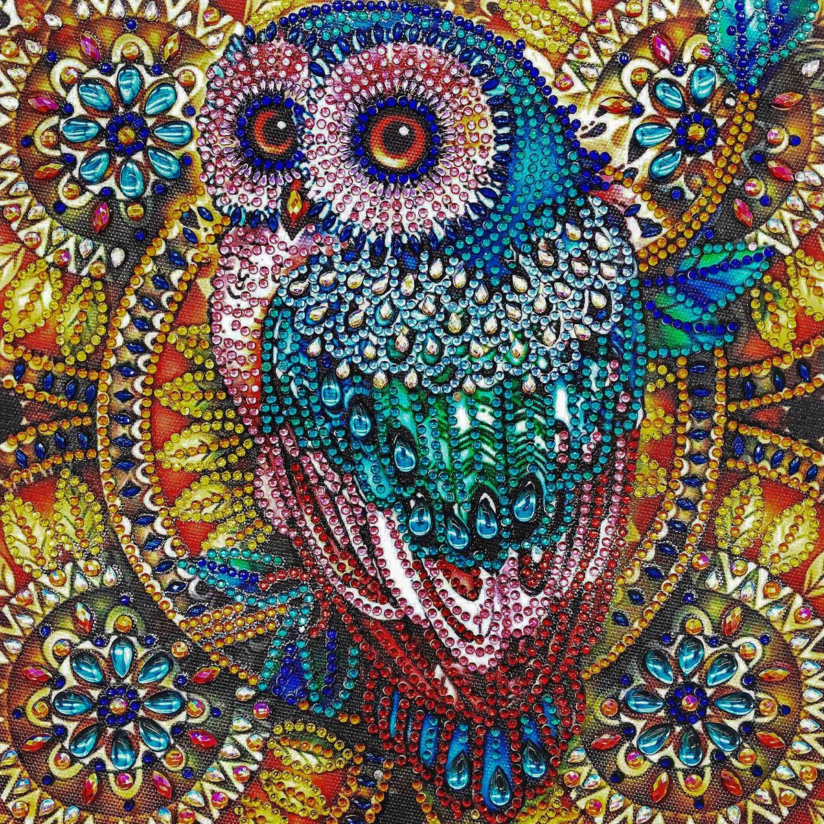 DIY 5D uil diamant kunst schilderij kit voor beginners, speciale gevormde gedeeltelijke boor doe-het-zelf diamant strass schilderij borduurwerk foto's kruissteek ambachtelijke kunst voor thuis