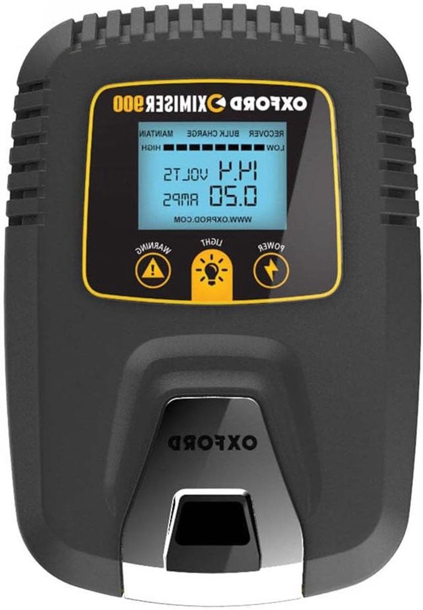 Batterij Oplader - Druppellader Onderhoud - Accu Levensduur - 6-Fase Management - 12 Volt - Zwart Geel