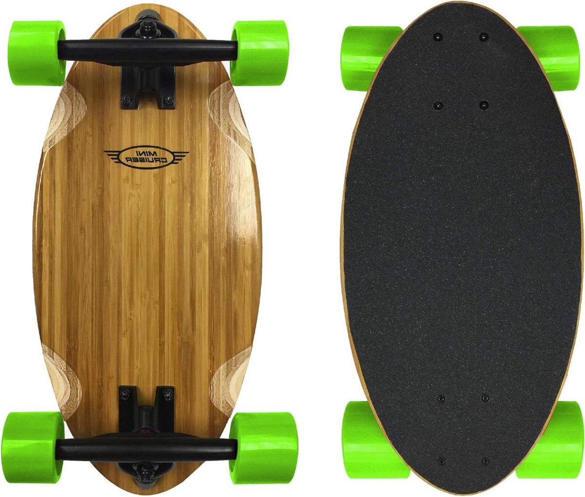Mini Cruiser Skateboard Compact Board Stadstransport Ingebouwd Handvat 58 mm Wielen